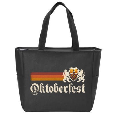 Vintage Oktoberfest German Beer Drinking Festival Zip Tote Bag