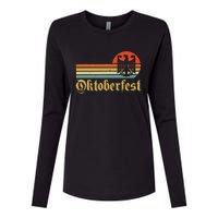 Vintage Oktoberfest German Flag Beer Drinking Womens Cotton Relaxed Long Sleeve T-Shirt