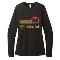 Vintage Oktoberfest German Flag Beer Drinking Womens CVC Long Sleeve Shirt