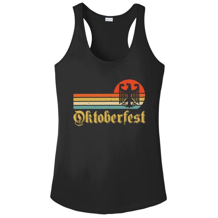 Vintage Oktoberfest German Flag Beer Drinking Ladies PosiCharge Competitor Racerback Tank