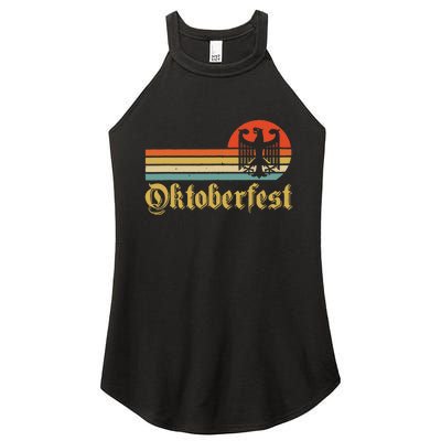 Vintage Oktoberfest German Flag Beer Drinking Women's Perfect Tri Rocker Tank