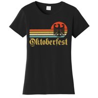 Vintage Oktoberfest German Flag Beer Drinking Women's T-Shirt