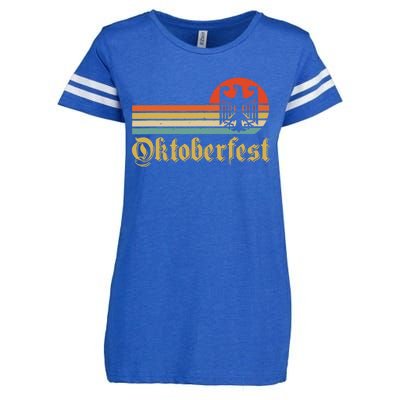 Vintage Oktoberfest German Flag Beer Drinking Enza Ladies Jersey Football T-Shirt