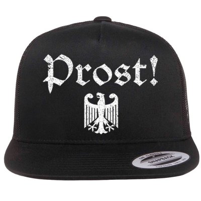 Vintage Oktoberfest German Coat Of Arms Prost Flat Bill Trucker Hat