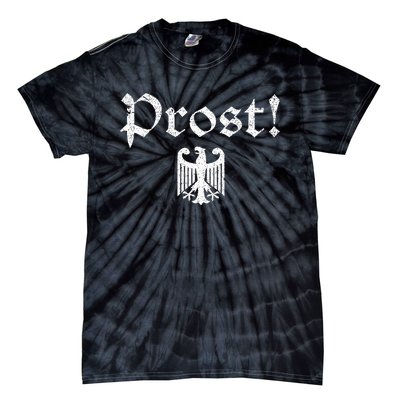 Vintage Oktoberfest German Coat Of Arms Prost Tie-Dye T-Shirt