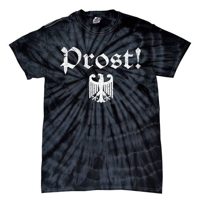 Vintage Oktoberfest German Coat Of Arms Prost Tie-Dye T-Shirt