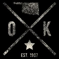 Vintage Oklahoma Home State Outline Ok Map Silhouette T-Shirt