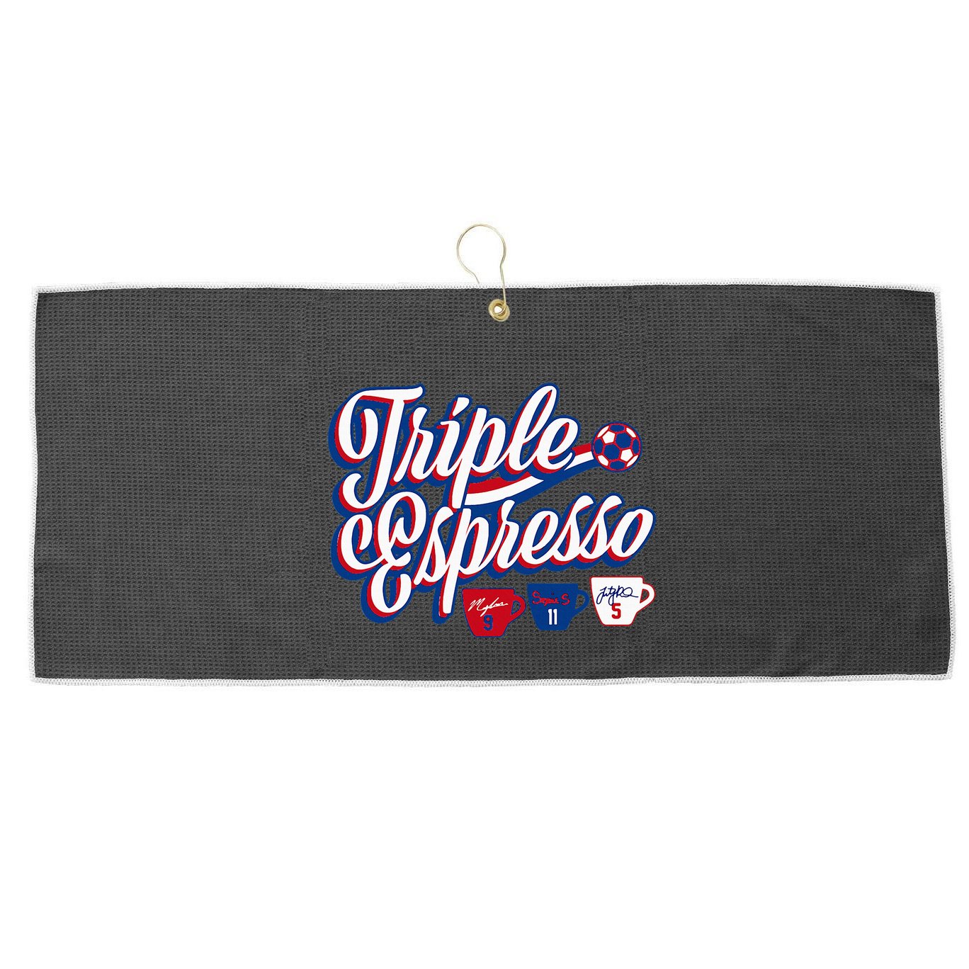 Triple Espresso  Large Microfiber Waffle Golf Towel