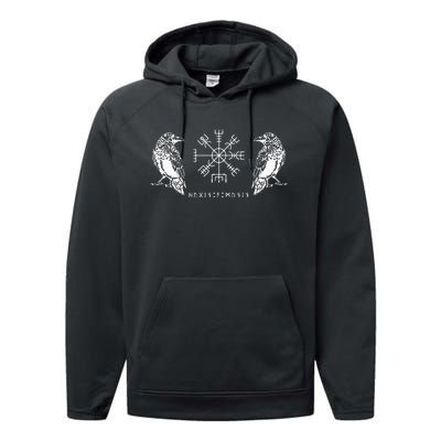 Vegvisir Odins Hugin And Munin Performance Fleece Hoodie