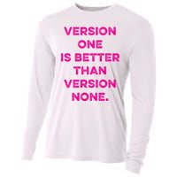 Version One Is Better Than Version None Inspo Motivational Cooling Performance Long Sleeve Crew