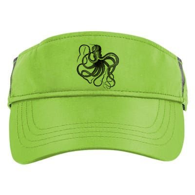 Vintage Octopus Illustration Adult Drive Performance Visor