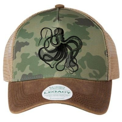 Vintage Octopus Illustration Legacy Tie Dye Trucker Hat