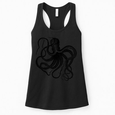 Vintage Octopus Illustration Womens Tank Top