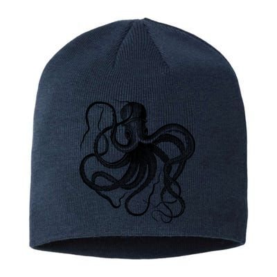 Vintage Octopus Illustration Sustainable Beanie