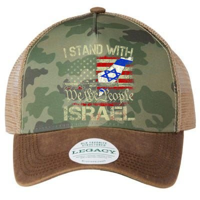 Vintage Old I Stand With Israel Usa American Flag Israel Legacy Tie Dye Trucker Hat