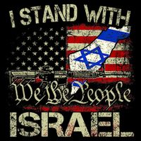 Vintage Old I Stand With Israel Usa American Flag Israel Hoodie
