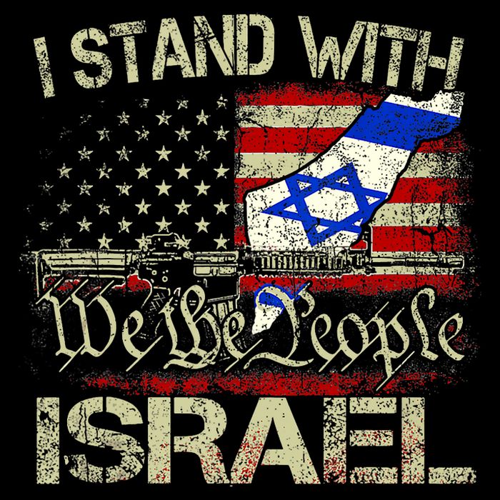 Vintage Old I Stand With Israel Usa American Flag Israel Hoodie