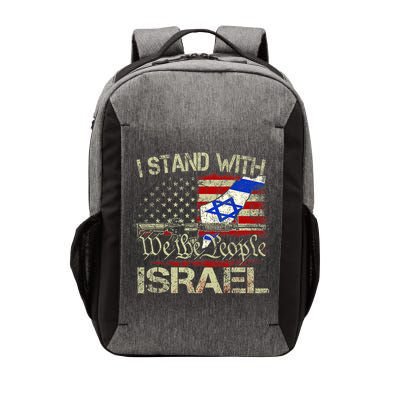 Vintage Old I Stand With Israel Usa American Flag Israel Vector Backpack