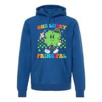 Vintage One Lucky Principal St Patrick Day School Gift Premium Hoodie