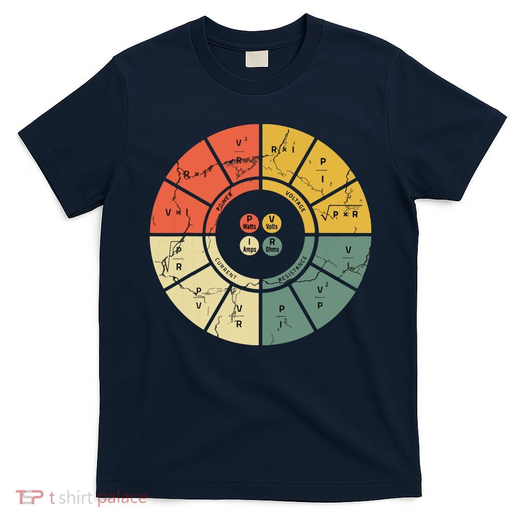 Vintage Ohms Law Diagram Electrical Electronics Engineer T-Shirt