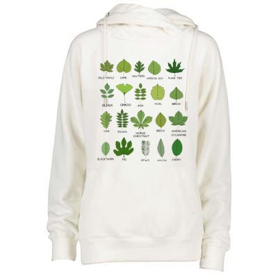 Variety of Leaf Patterns for Nature Enthusiasts Womens Funnel Neck Pullover Hood