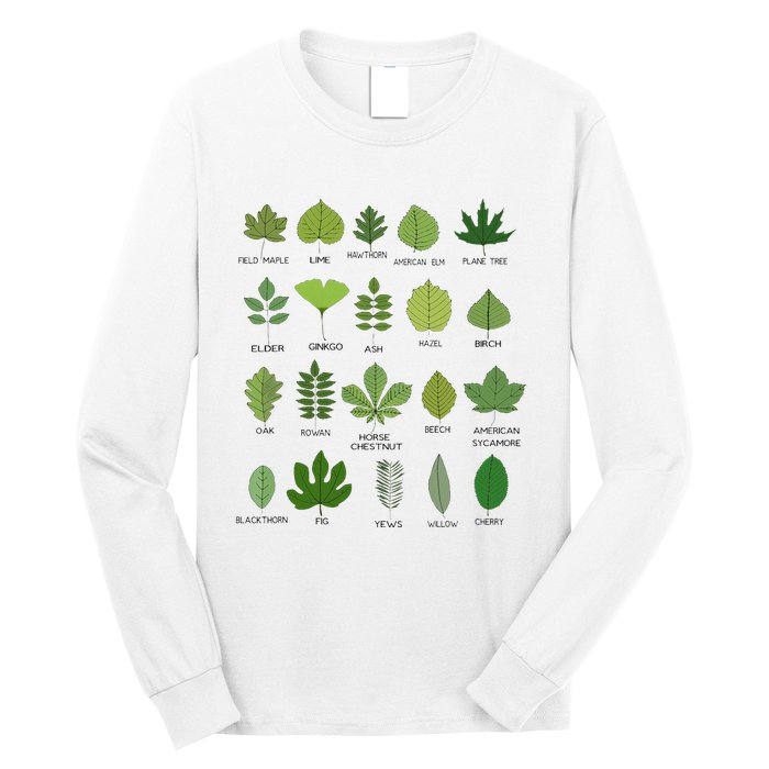 Variety of Leaf Patterns for Nature Enthusiasts Long Sleeve Shirt