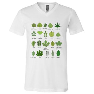 Variety of Leaf Patterns for Nature Enthusiasts V-Neck T-Shirt