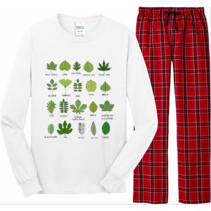 Variety of Leaf Patterns for Nature Enthusiasts Long Sleeve Pajama Set