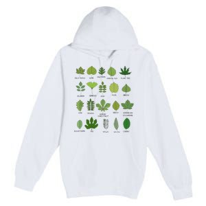 Variety of Leaf Patterns for Nature Enthusiasts Premium Pullover Hoodie