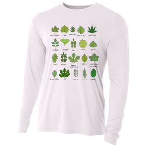 Variety of Leaf Patterns for Nature Enthusiasts Cooling Performance Long Sleeve Crew