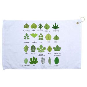 Variety of Leaf Patterns for Nature Enthusiasts Grommeted Golf Towel