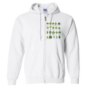 Variety of Leaf Patterns for Nature Enthusiasts Full Zip Hoodie