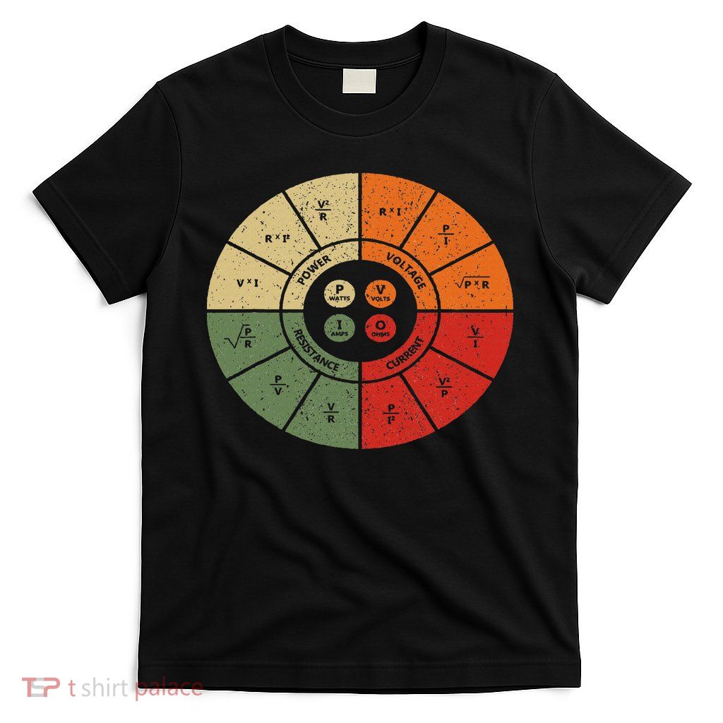 Vintage Ohms Law Diagram Electrical Electronics Engineer T-Shirt