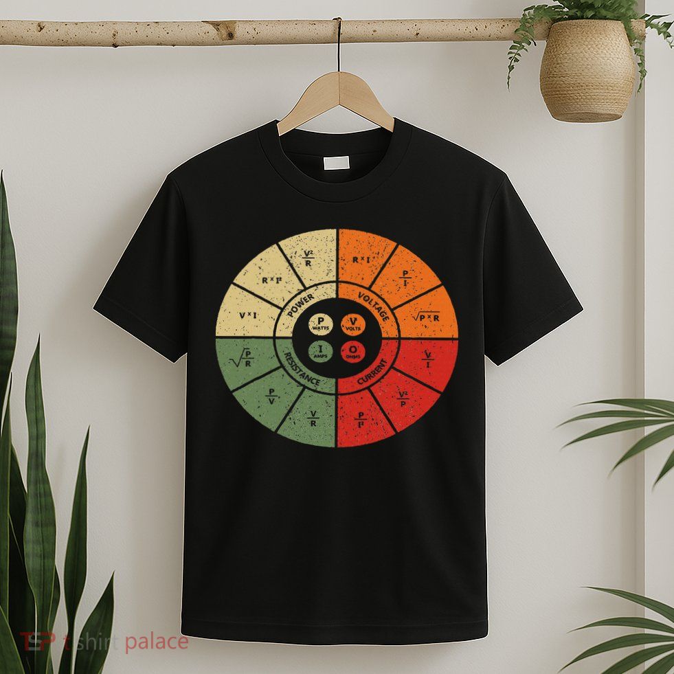 Vintage Ohms Law Diagram Electrical Electronics Engineer T-Shirt