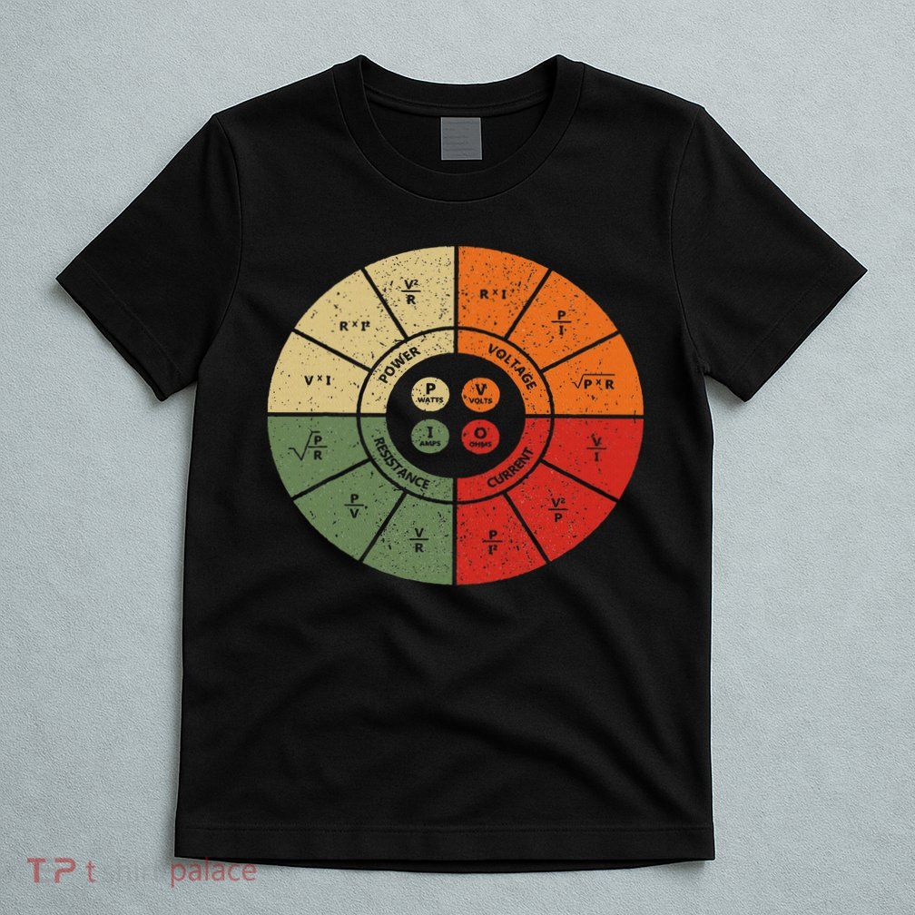 Vintage Ohms Law Diagram Electrical Electronics Engineer T-Shirt