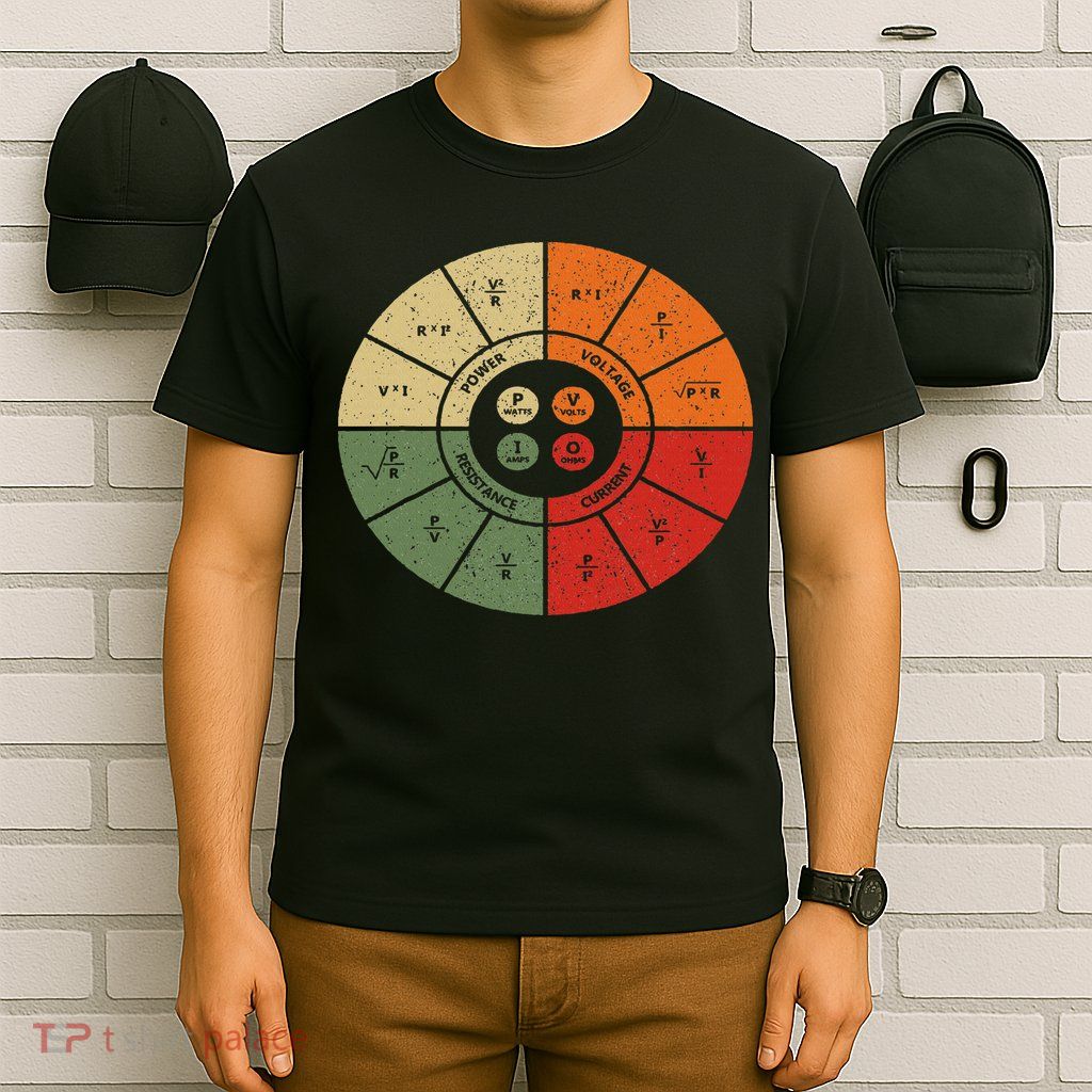 Vintage Ohms Law Diagram Electrical Electronics Engineer T-Shirt