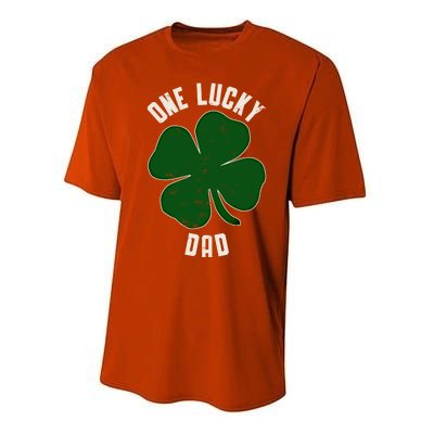 Vintage One Lucky Dad Clover Shamrocks St Patricks Day Gift Performance Sprint T-Shirt