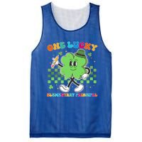 Vintage One Lucky Eletary Principal St Patrick Day School Gift Mesh Reversible Basketball Jersey Tank