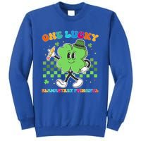 Vintage One Lucky Eletary Principal St Patrick Day School Gift Tall Sweatshirt