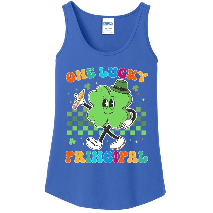 Vintage One Lucky Principal St Patrick Day School Great Gift Ladies Essential Tank