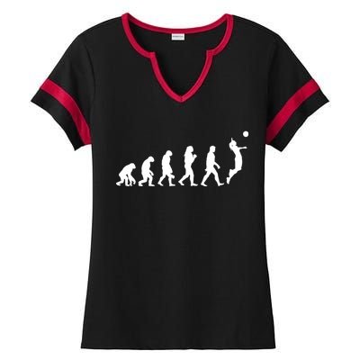 Volleyball Evolution Ladies Halftime Notch Neck Tee