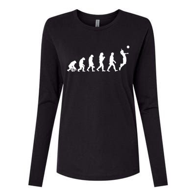 Volleyball Evolution Womens Cotton Relaxed Long Sleeve T-Shirt