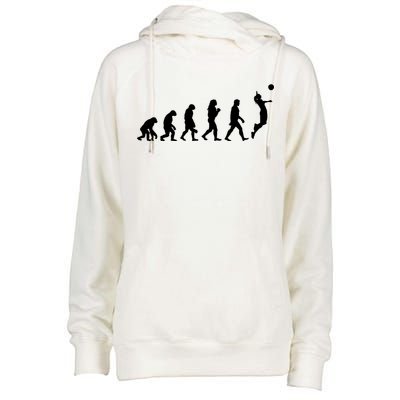 Volleyball Evolution Womens Funnel Neck Pullover Hood