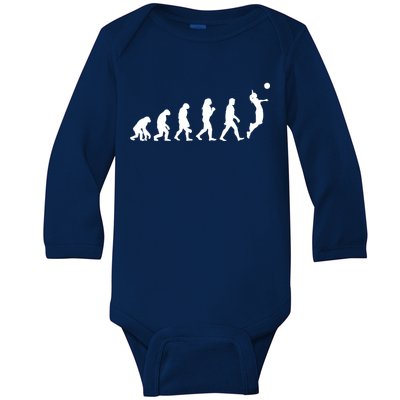 Volleyball Evolution Baby Long Sleeve Bodysuit