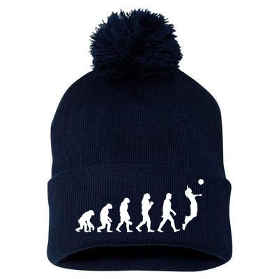 Volleyball Evolution Pom Pom 12in Knit Beanie