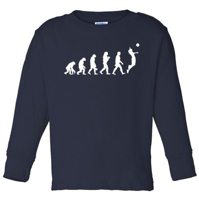 Volleyball Evolution Toddler Long Sleeve Shirt