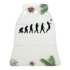 Volleyball Evolution Ceramic Bell Ornament