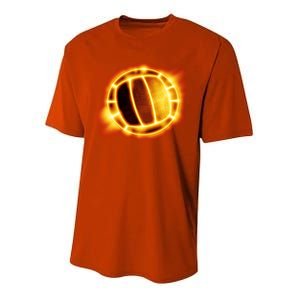 Volleyball Fire Glow Youth Performance Sprint T-Shirt