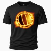 Volleyball Fire Glow Cooling Performance Crew T-Shirt