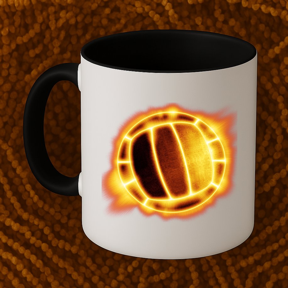 Volleyball Fire Glow Mug